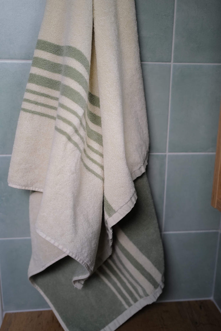 Bath Towel Sage Lines II