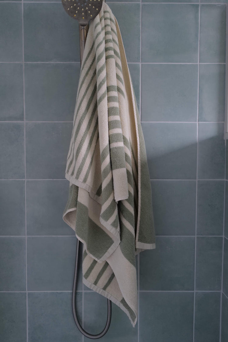 Bath Towel Sage Lines I