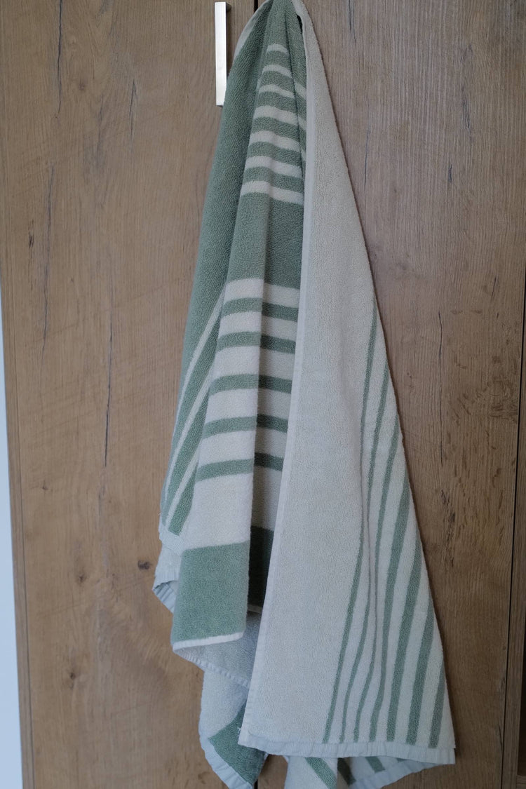 Bath Towel Sage Lines I