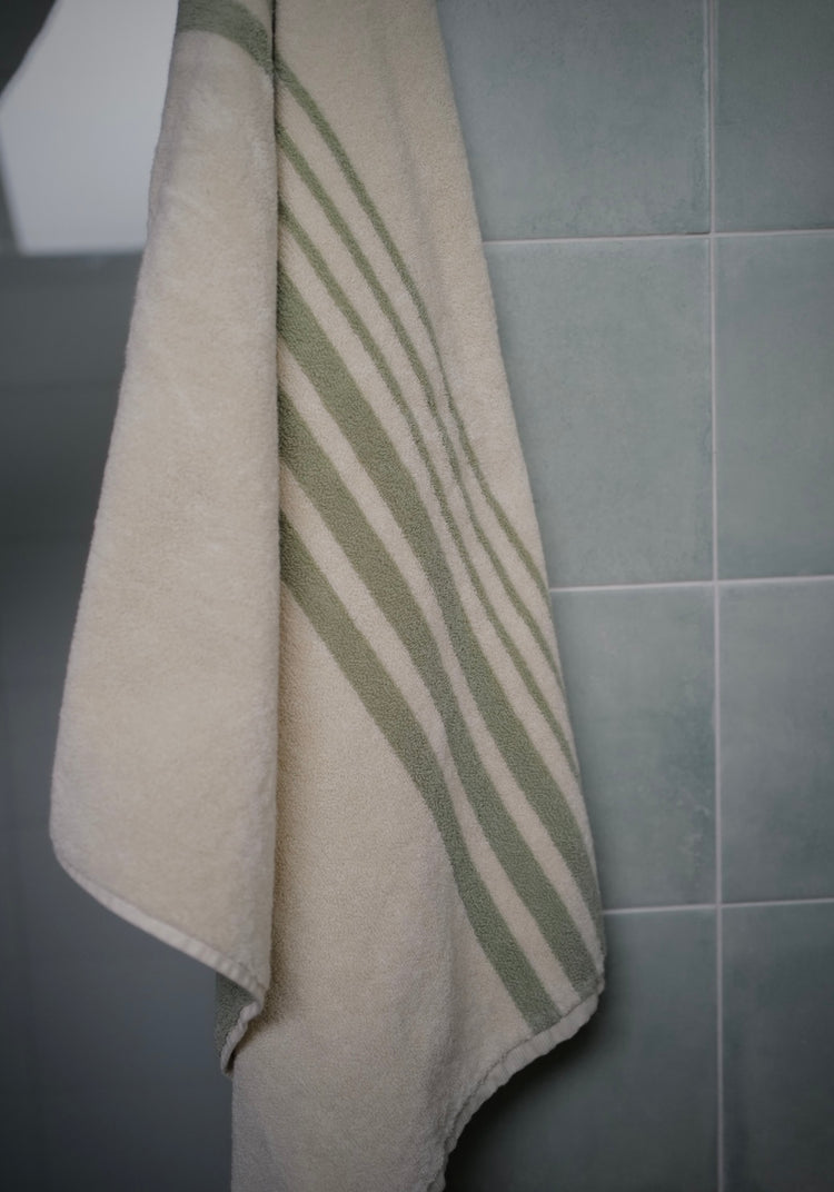 Bath Towel Sage Lines II