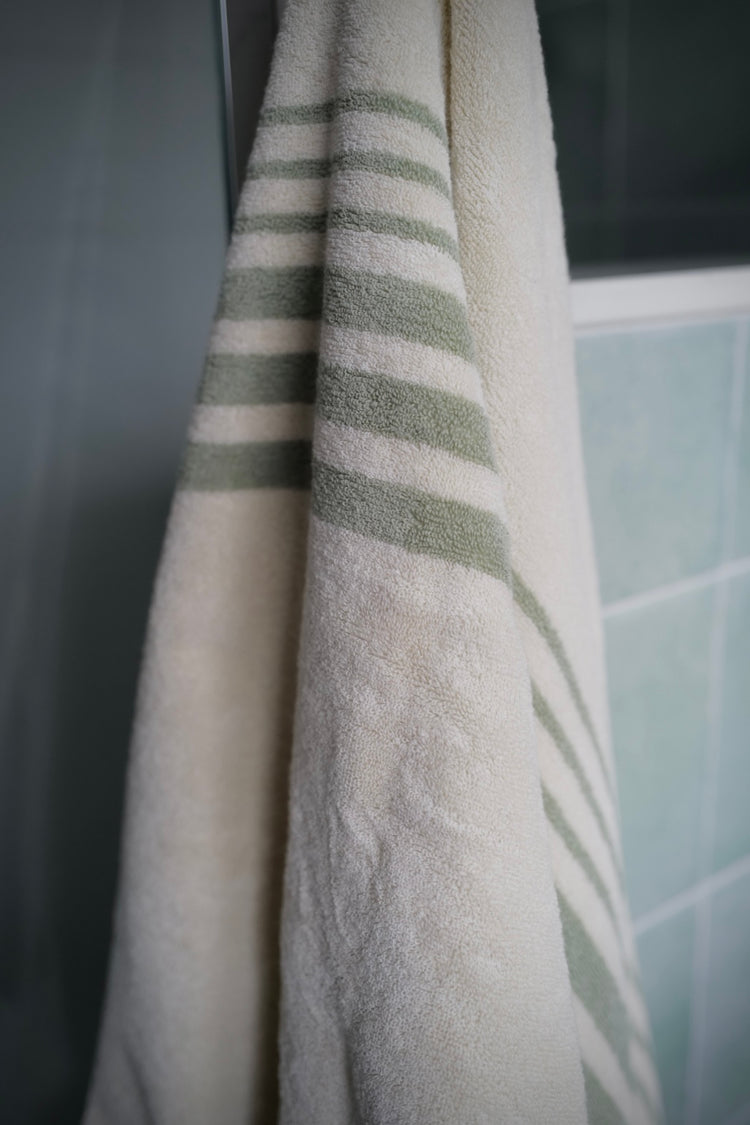 Bath Towel Sage Lines II