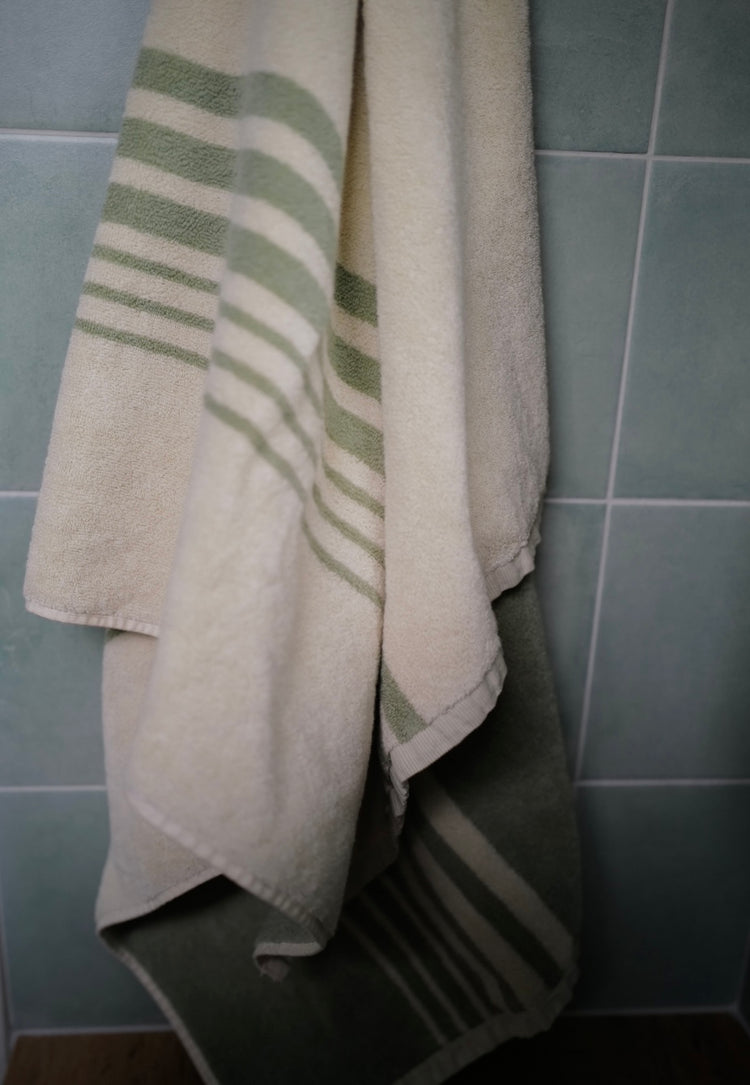 Bath Towel Sage Lines II