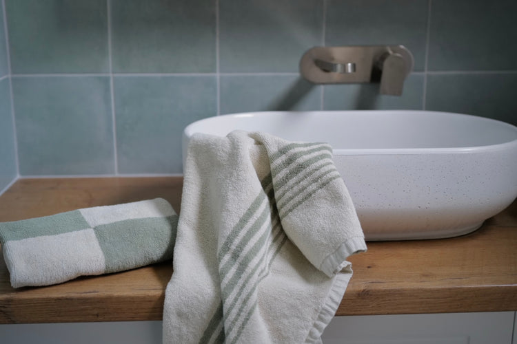 Hand Towel Sage Cross