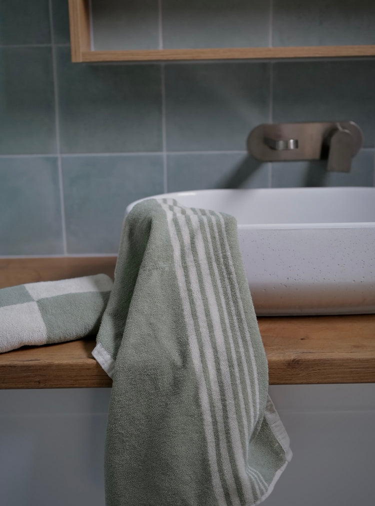Hand Towel Sage Cross