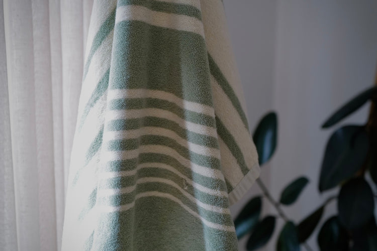 Bath Towel Sage Lines I