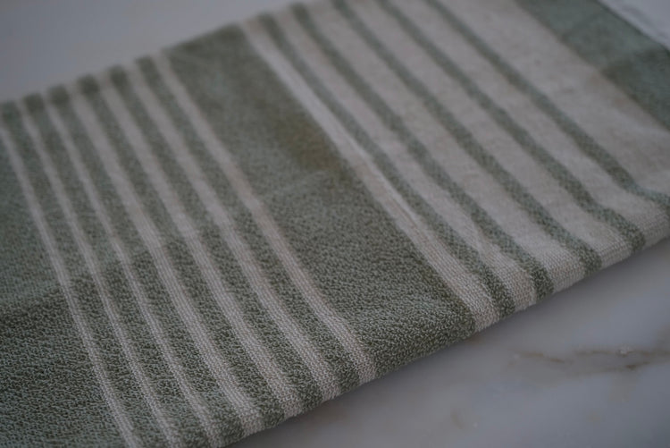 Hand Towel Sage Line I