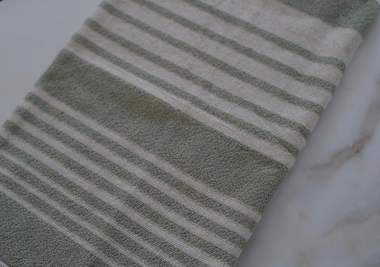 Hand Towel Sage Line I