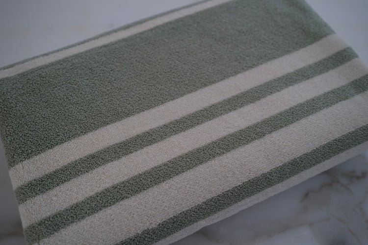 Bath Towel Sage Lines I