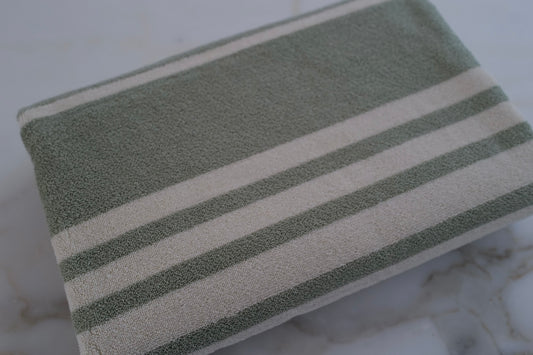 Bath Towel Sage Lines I