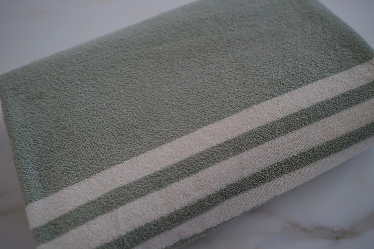 Bath Towel Sage Lines II