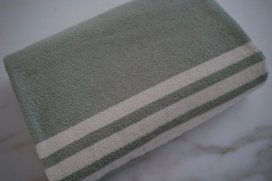 Bath Towel Sage Lines II