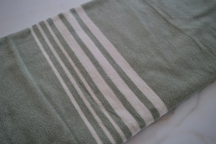 Bath Towel Sage Lines II