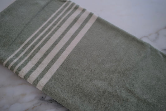 Bath Towel Sage Lines II
